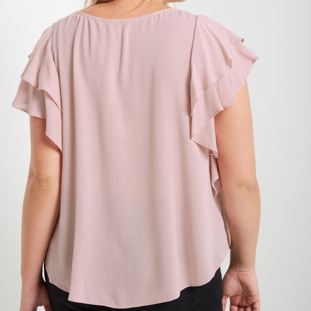 Plus Size Ruffle Shirt - Picture 3 of 3